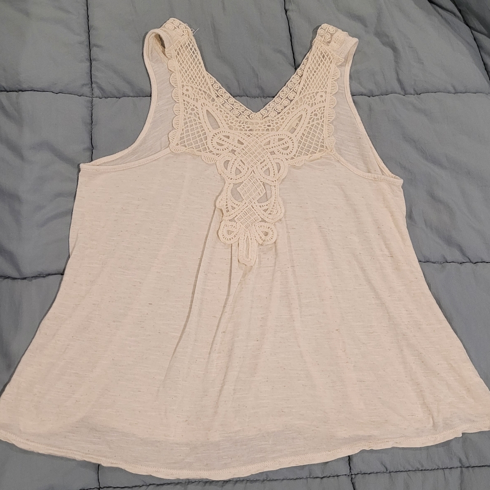 Cute Boho Floral Lace Tank Top -Size Medium